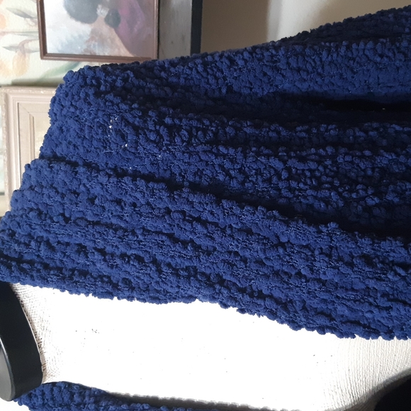 Womens Blue Knit Sweater open front Size Large BCBG MAXAZRIA - Picture 3 of 14